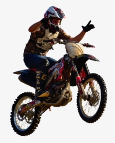 Motocross, Stunt, Freestyle, Dirtbike, Transparent - Dirt Bike Wheelie Png, Png Download, Transparent PNG