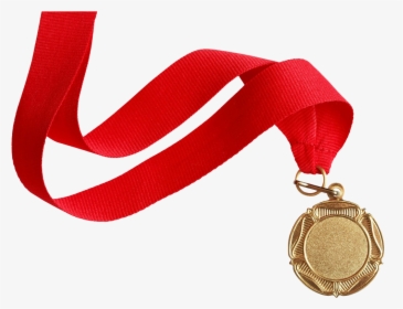 Medal,red,fashion Accessory,award,gold - Medal With Ribbon Png, Transparent Png, Transparent PNG