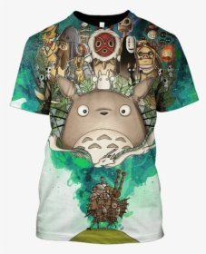 3d My Neighbor Totoro Full Print T Shirt - T-shirt, HD Png Download, Transparent PNG