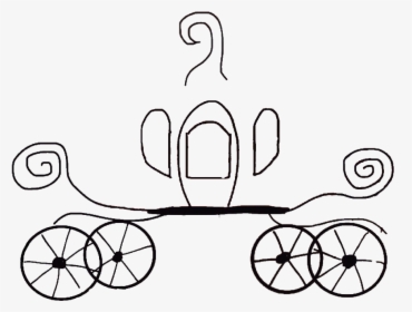 Transparent Cinderella Carriage Black And White Clipart - Cart, HD Png Download, Transparent PNG