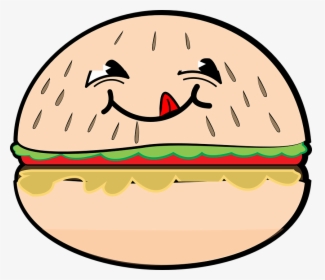 Hamburguesa, Sonrisa, Dibujos Animados, Los Alimentos - Burger Cartoon Hd, HD Png Download, Transparent PNG