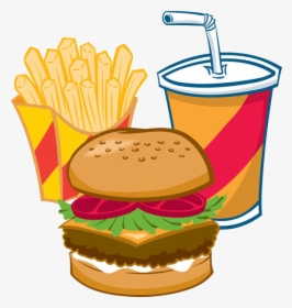 Transparent Fries Clipart - Cartoon Food And Drink, HD Png Download, Transparent PNG