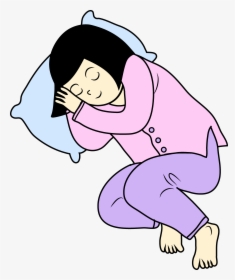 Sleeping Cartoon Girl - Girl Sleeping Clip Art, HD Png Download, Transparent PNG