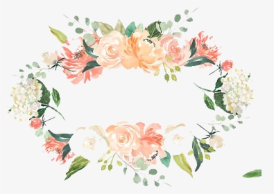 Rose Vector Branch - Watercolor Floral Frame Border, HD Png Download, Transparent PNG