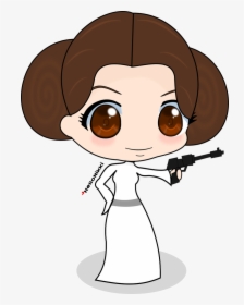 Princess Leia Chibi - Star Wars Princesa Leia Vector, HD Png Download, Transparent PNG
