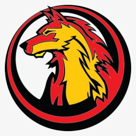 Wolf Png Logo - Red And Yellow Wolf, Transparent Png, Transparent PNG