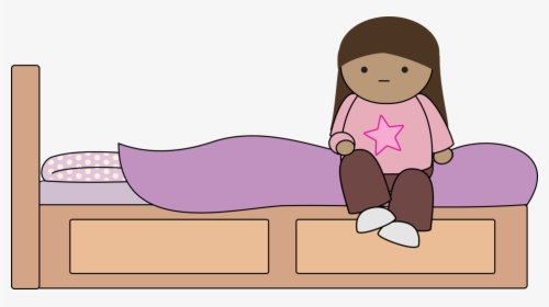 Sofa Clipart Sleeping - Sit On Bed Clipart, HD Png Download, Transparent PNG