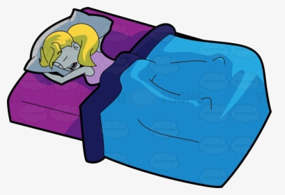 Bed Sleeping In Clipart Free Best Transparent Png - Clipart Sleeping In Bed Cartoon, Png Download, Transparent PNG