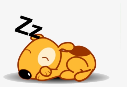 #ftestickers #clipart #dog #asleep #sleeping #cute - Sleeping Dog Cartoon Transparent, HD Png Download, Transparent PNG