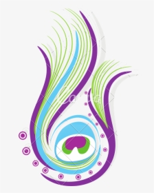 Clip Art Creative Abstract Peacock Feather Design With - Peacock Feather Design Png, Transparent Png, Transparent PNG