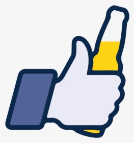 Facebook Like Beer Icon Vector Logo Thumbs Up - Facebook Icon Ice Cream, HD Png Download, Transparent PNG