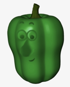 Green Pepper Cartoon Face - Green Bell Pepper, HD Png Download, Transparent PNG