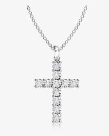 Diamond Cross Necklace Png - Pendant, Transparent Png, Transparent PNG