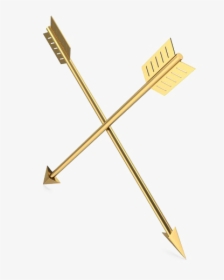 Cupid Arrow Png Hd - Crossed Gold Arrows Icon, Transparent Png, Transparent PNG