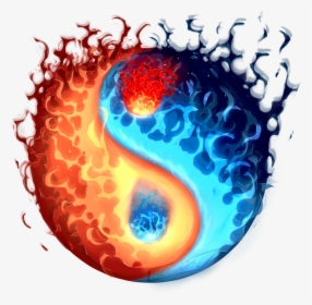 Bola De Fuego Azul Png - Yin Yang Fireball, Transparent Png, Transparent PNG