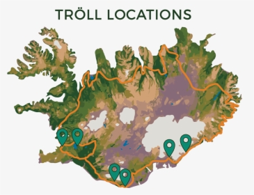 Iceland Map, HD Png Download, Transparent PNG