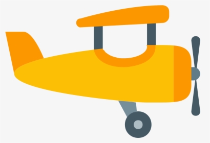 Vintage Airplane Pilot Clipart Transparent Transparent - Yellow Airplane Cartoon Png, Png Download, Transparent PNG