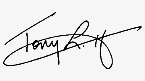 Tony-signature - Line Art, HD Png Download , Transparent Png Image ...