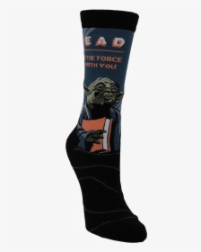 Yoda Read Star Wars Socks - Sock, HD Png Download, Transparent PNG