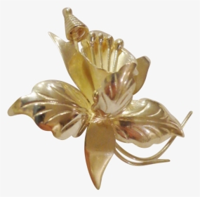 Fabulous Vintage Taxco Sterling Silver Iris Pin Flower - Body Jewelry, HD Png Download, Transparent PNG