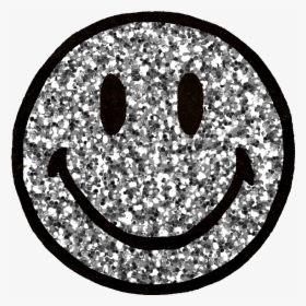 #smiley #smileyface #silverglitter #glitter #silver - Silver Smiley Face Clip Art, HD Png Download, Transparent PNG