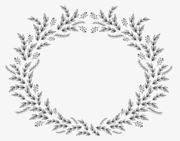 Transparent Circular Border Png - Floral Christmas Border Clipart Black And White, Png Download, Transparent PNG