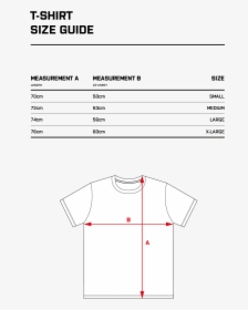 Size Guide - T-shirt - Illustration, HD Png Download, Transparent PNG