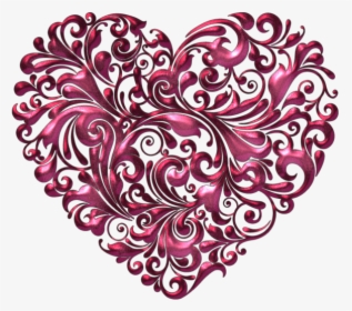 Coeur - Clip Art Fancy Red Hearts, HD Png Download, Transparent PNG
