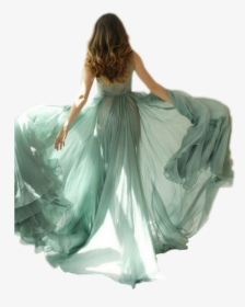 #tinypeople #gown #woman #romantic #walkingaway #dress - Girl Walking Away Dress Transparent, HD Png Download, Transparent PNG
