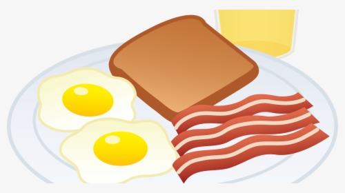 Eat Clipart Breakfast - Bacon And Eggs Drawing, HD Png Download, Transparent PNG