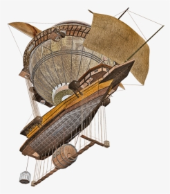 Zeppelin Drawing Steam - Airship Png, Transparent Png, Transparent PNG