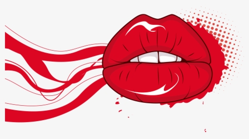 Lip Red Mouth - Vector Red Lips Png, Transparent Png, Transparent PNG