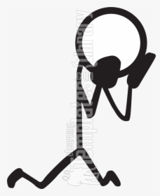 Stick Figure No Background - Stick Figure Nervous, HD Png Download, Transparent PNG