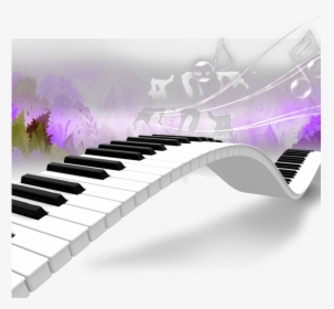 Keyboard Music Dancing Notes Musicnotes Purple - Piano Keyboard Png, Transparent Png, Transparent PNG