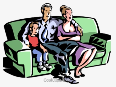 Transparent Lap Clipart - Family Watching Tv Together, HD Png Download, Transparent PNG