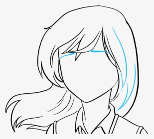How To Draw Sad Anime Face - Anime Face, HD Png Download, Transparent PNG