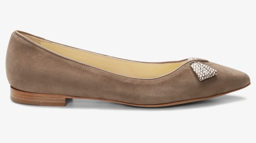 10mm Italian Made Pointed Toe Lana Flat In Taupe Suede - Ballet Flat, HD Png Download, Transparent PNG