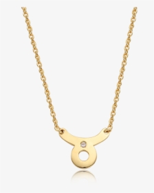 14k/18k Solid Gold Taurus Zodiac Sign Necklace - Necklace, HD Png Download, Transparent PNG