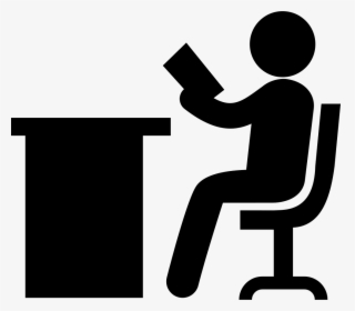 Person Reading At The Office - Posture And Body Orientation, HD Png Download, Transparent PNG