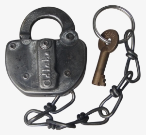 Vintage L&arr Railroad Switch Lock And Key Set Found - Leather, HD Png Download, Transparent PNG