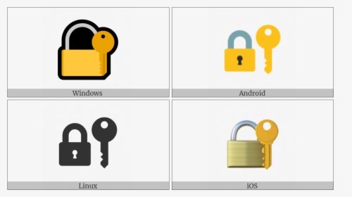 Closed Lock With Key On Various Operating Systems, HD Png Download, Transparent PNG