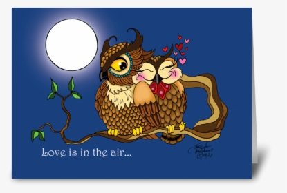 Love Birds Greeting Card - Cartoon, HD Png Download, Transparent PNG