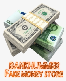 Buy Fake Money False Bills Counterfeit Dollars Euro - Banknotes Png, Transparent Png, Transparent PNG