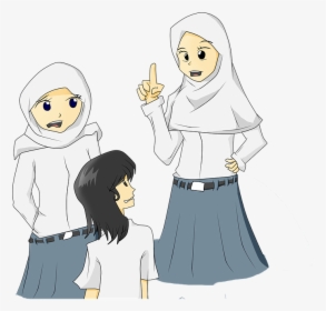 Hijab Women Cartoon Transparent, HD Png Download, Transparent PNG