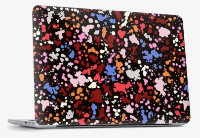 Colorful Splatter Ink Drops Black Macbook Skin   Data - Gadget, HD Png Download, Transparent PNG