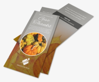 Thanksgiving Give Thanks Flyer Template Preview - Pumpkin Seed, HD Png Download, Transparent PNG