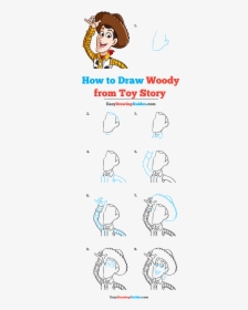 How To Draw Woody From Toy Story - Anime Girl Step By Step Drawing, HD Png Download, Transparent PNG