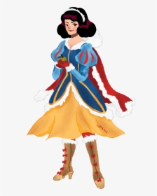 Snow White In A Winter Attire - Snow White And The Seven Dwarfs, HD Png Download, Transparent PNG
