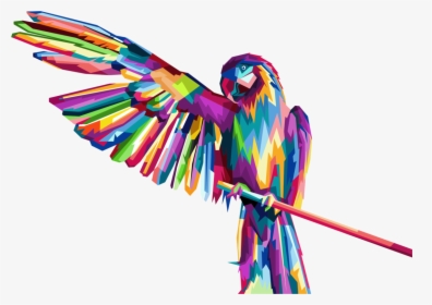 Macaw,parrot,vertebrate - Pop Art Bird Png, Transparent Png, Transparent PNG