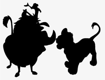 Cartoon Silhouette - Timon And Pumbaa Silhouette, HD Png Download, Transparent PNG